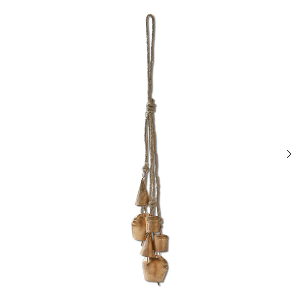 JUTE ROPE ANTIQUE BELL cluster