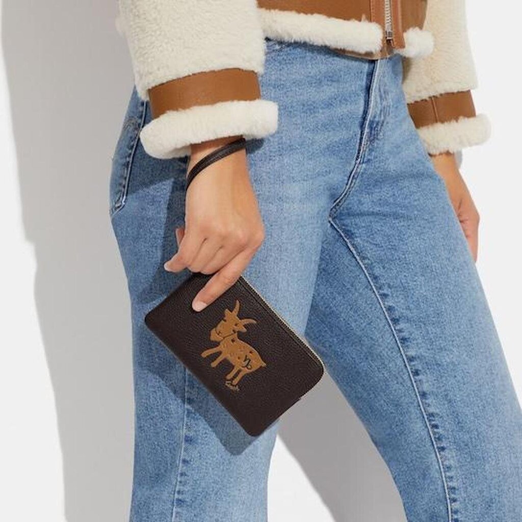 COACH GOAT mini wristlet retail 108.00