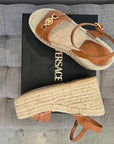 VERSACE MEDUSA WEDGE new 775.00 SZ 38 = US 7.5