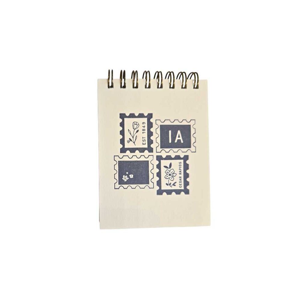 Stamp Mini Jotter Notebook in Cream