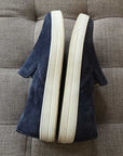 PRADA NAVY SUEDE SZ 38 = 7.5/8