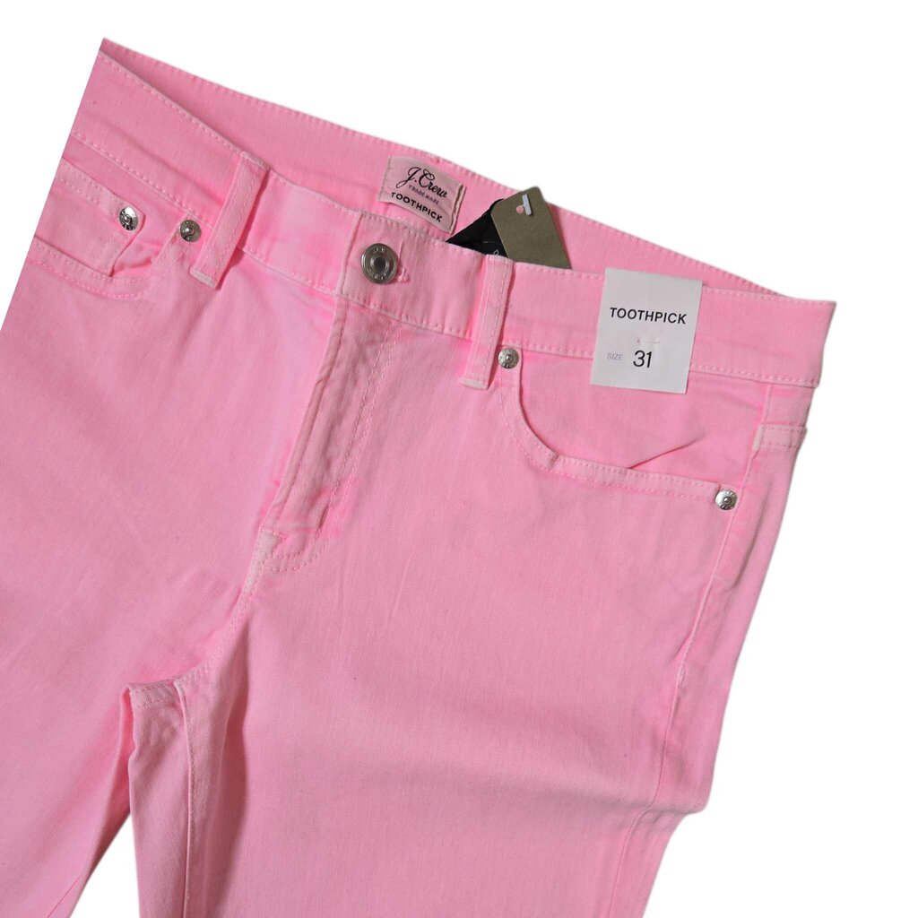J.CREW TOOTHPICK PINK new 31" 10/12 B