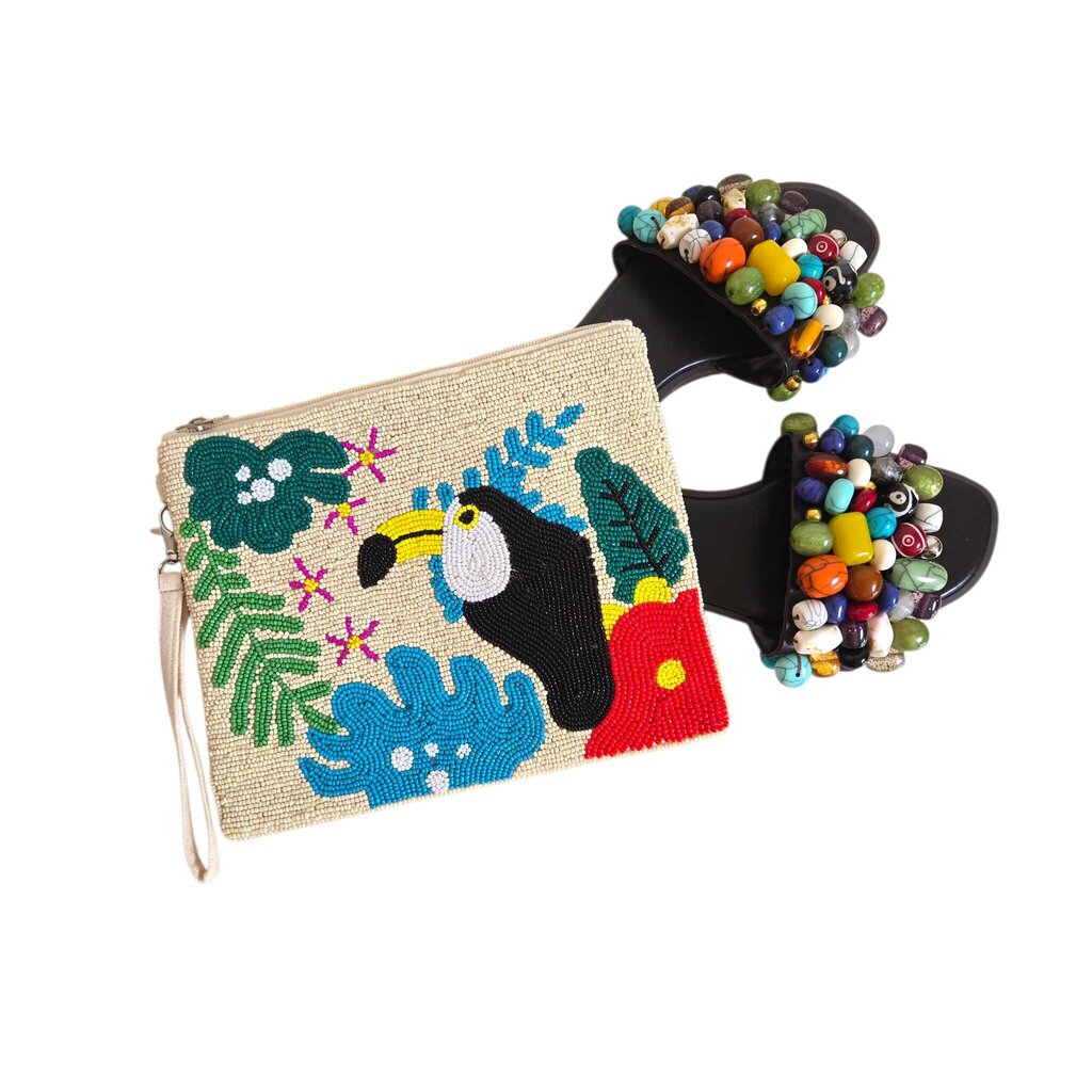 BEADED wristlet/clutch
