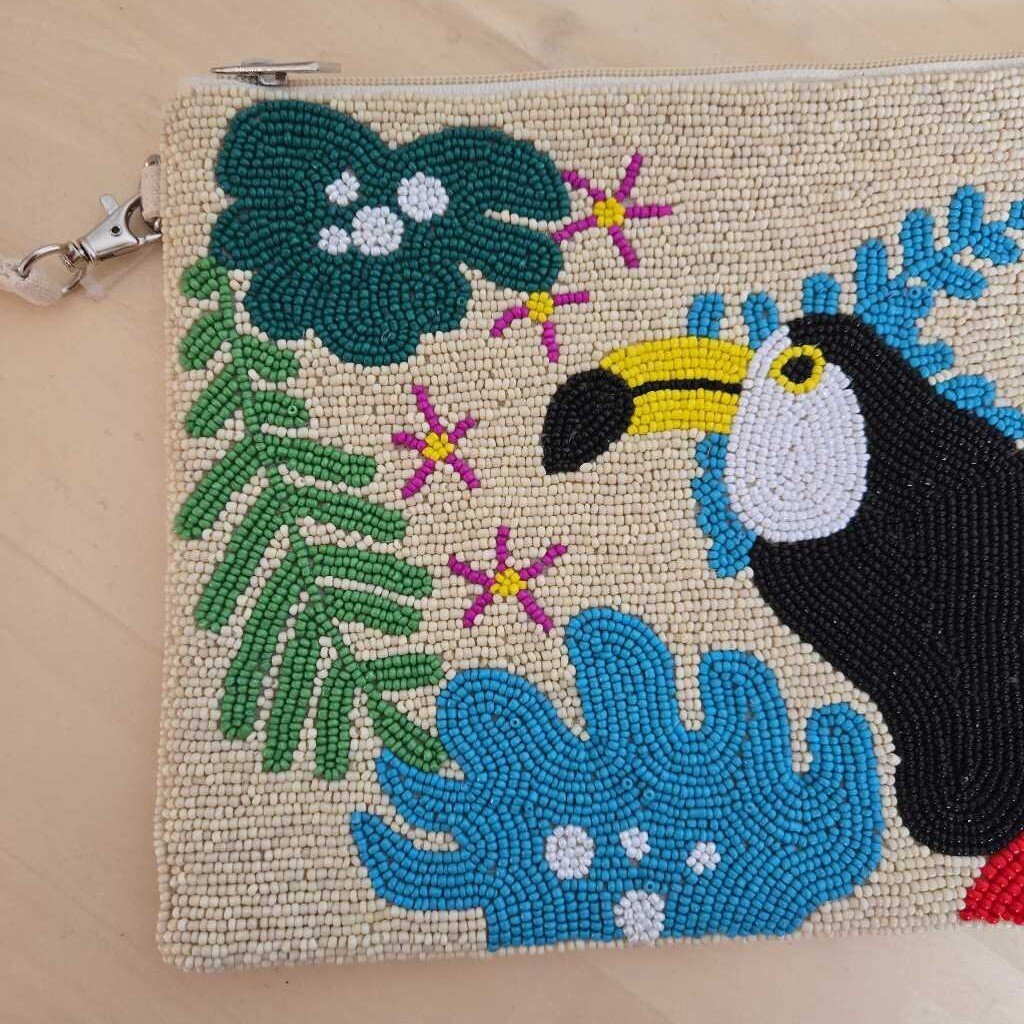 BEADED wristlet/clutch