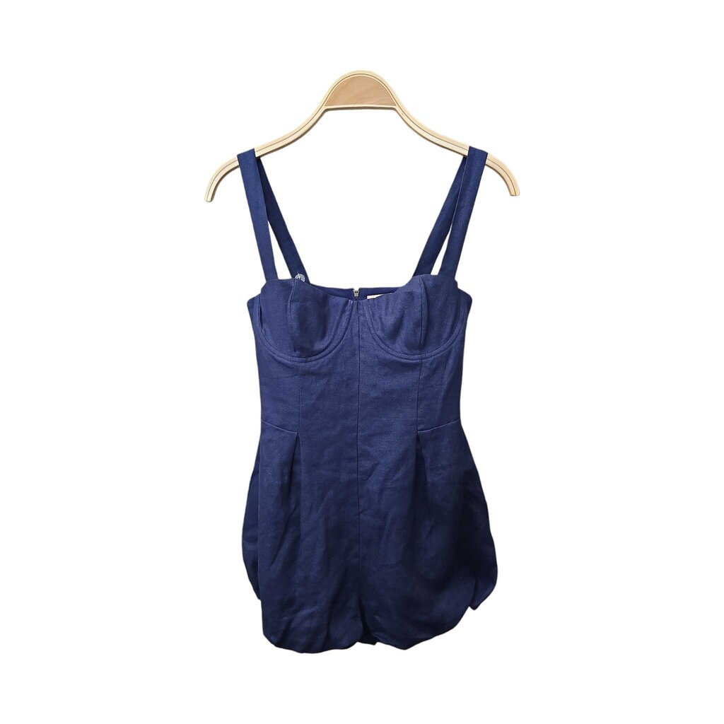 REFORMATION lydia linen romper retail 248.00 SZ 6 SMALL W