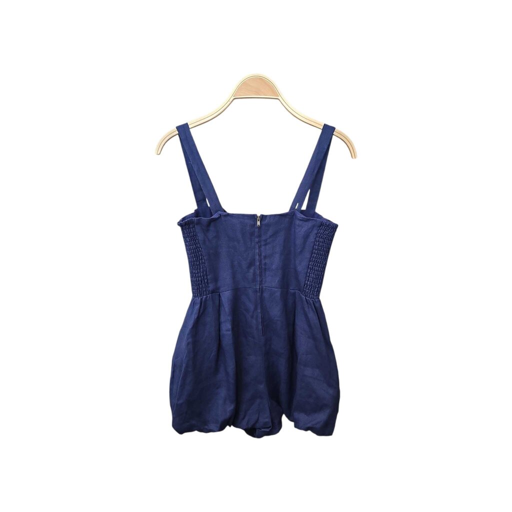 REFORMATION lydia linen romper retail 248.00 SZ 6 SMALL W