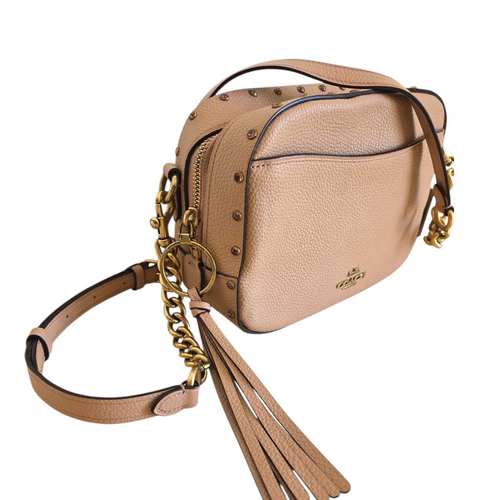 COACH CRYSTAL RIVETS CAMERA BAG
