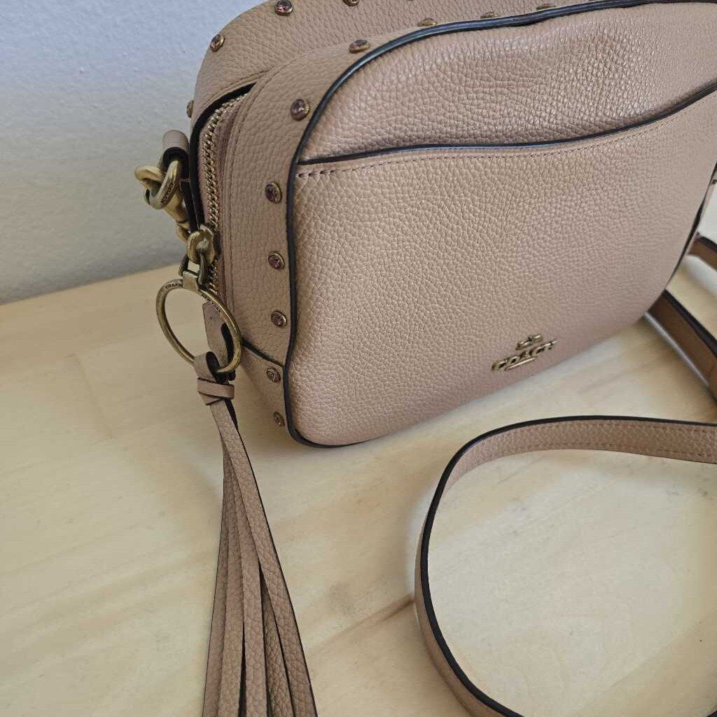 COACH CRYSTAL RIVETS CAMERA BAG