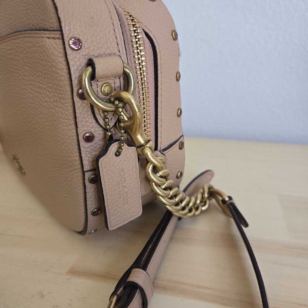 COACH CRYSTAL RIVETS CAMERA BAG