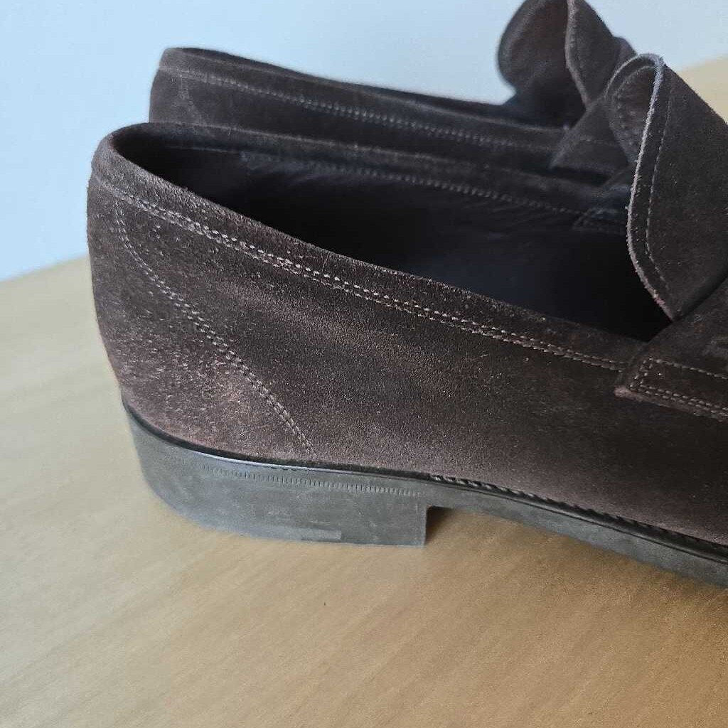 FERRAGAMO brown suede retail 795.00 SZ 10.5 D