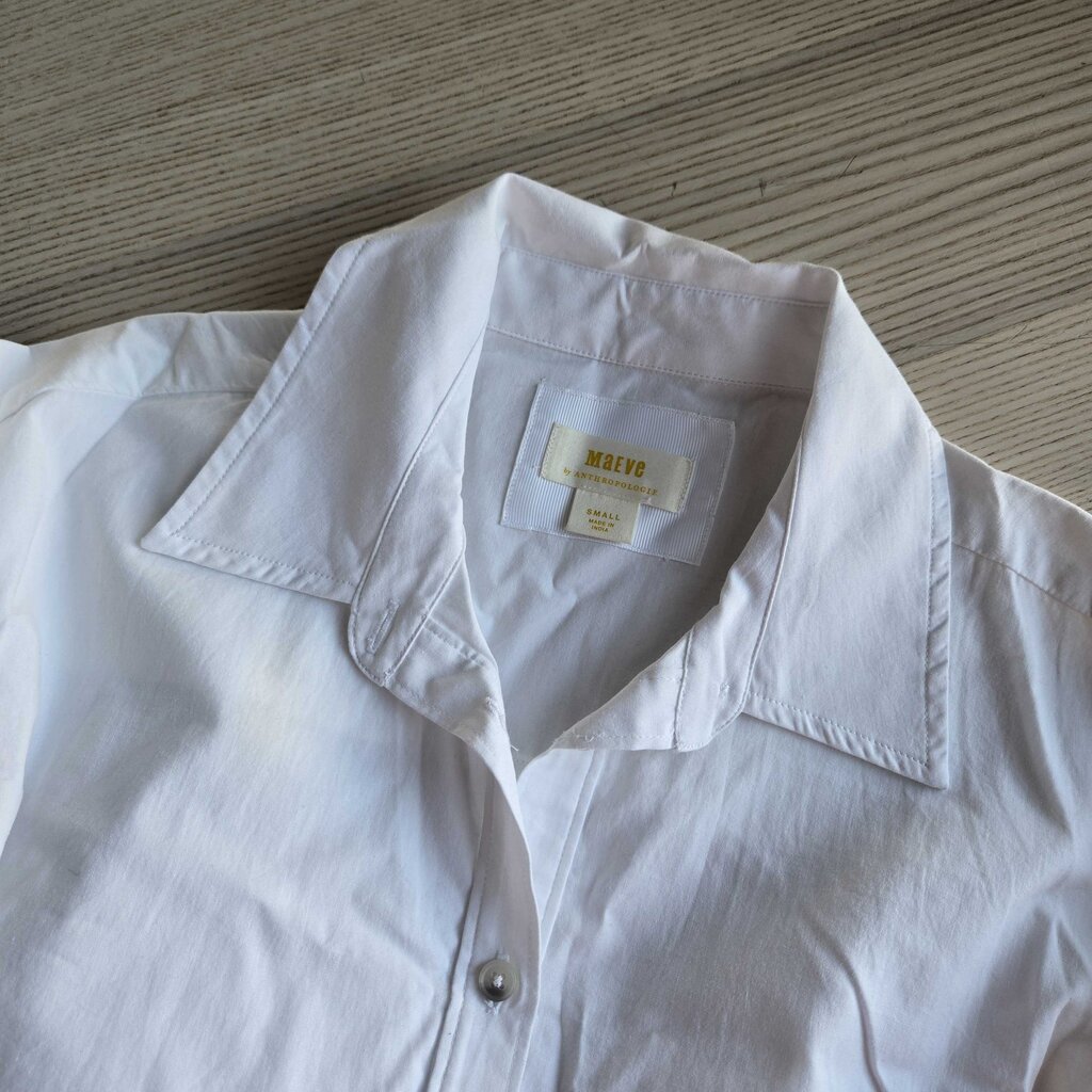 MAEVE BUBBLE HEM SHIRT DRESS SZ SMALL W