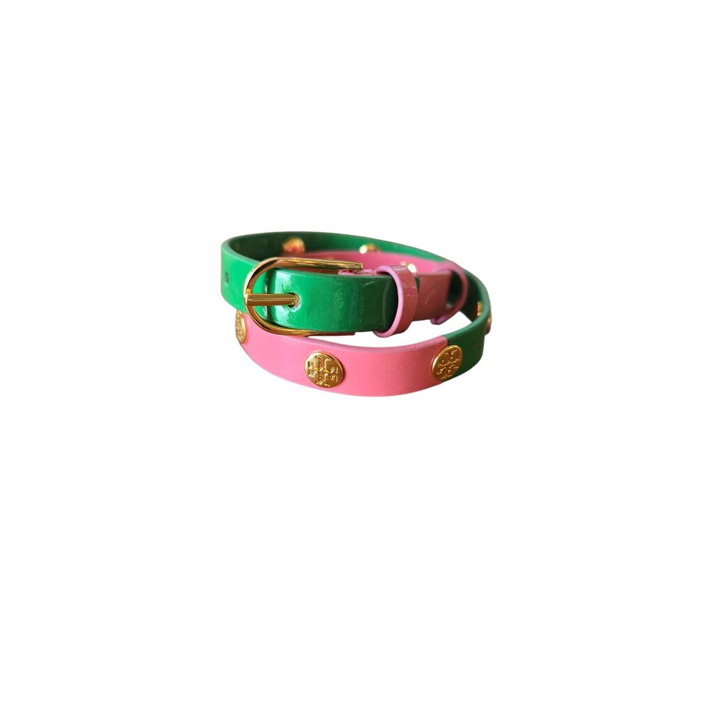 TORY BURCH logo stud dble wrap bracelet