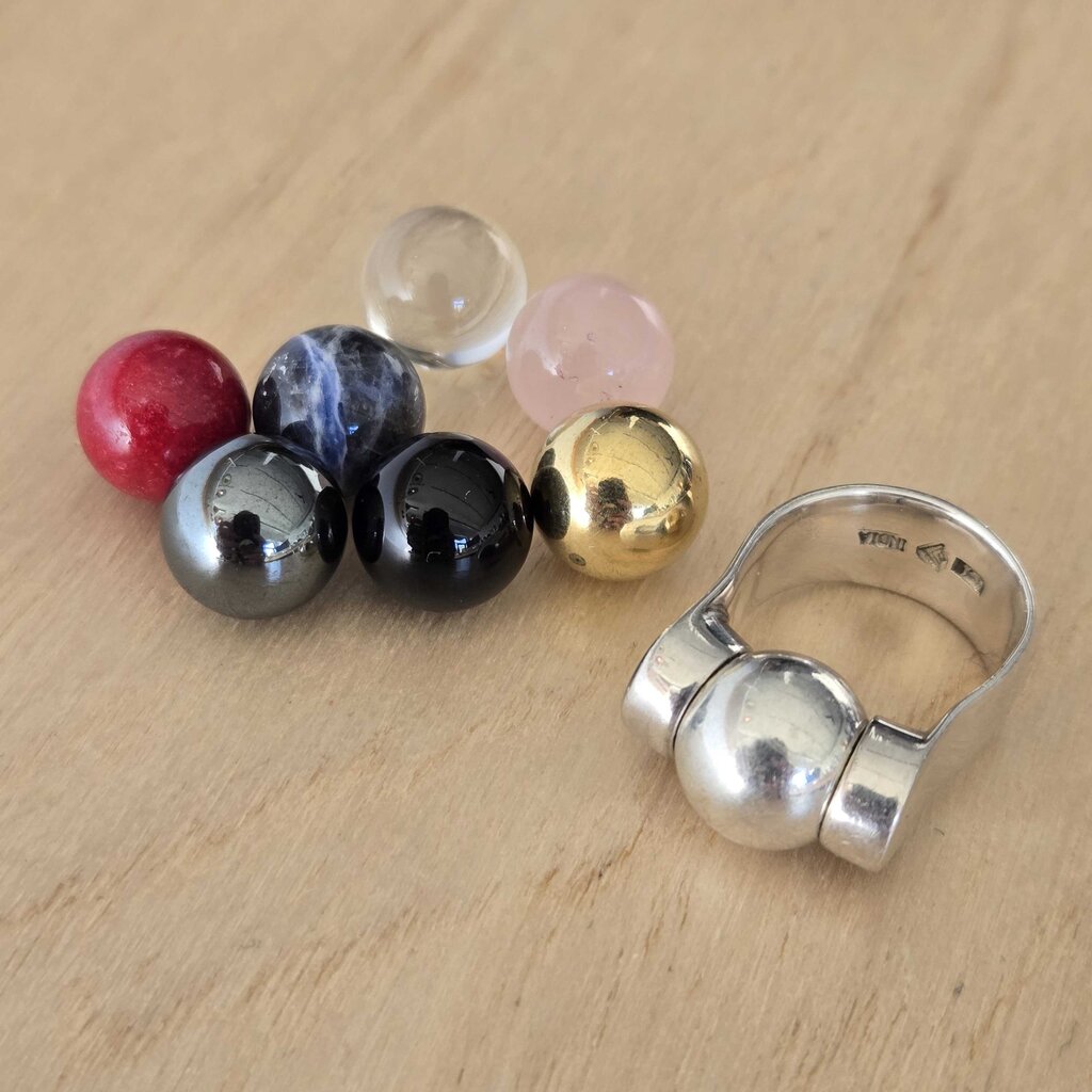 vintage SILPADA BALL RING set sz 5.5