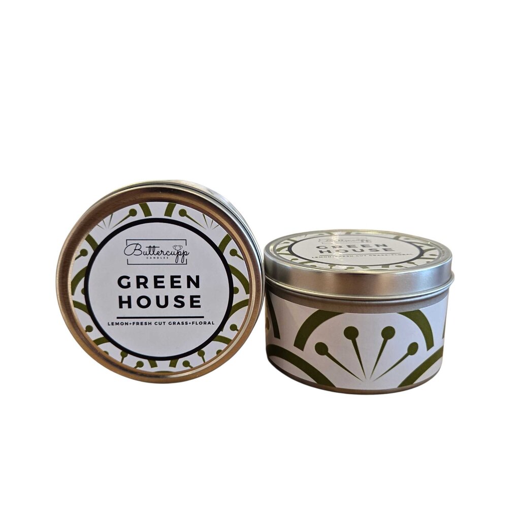 5.5 oz Tin Green House Soy Candle