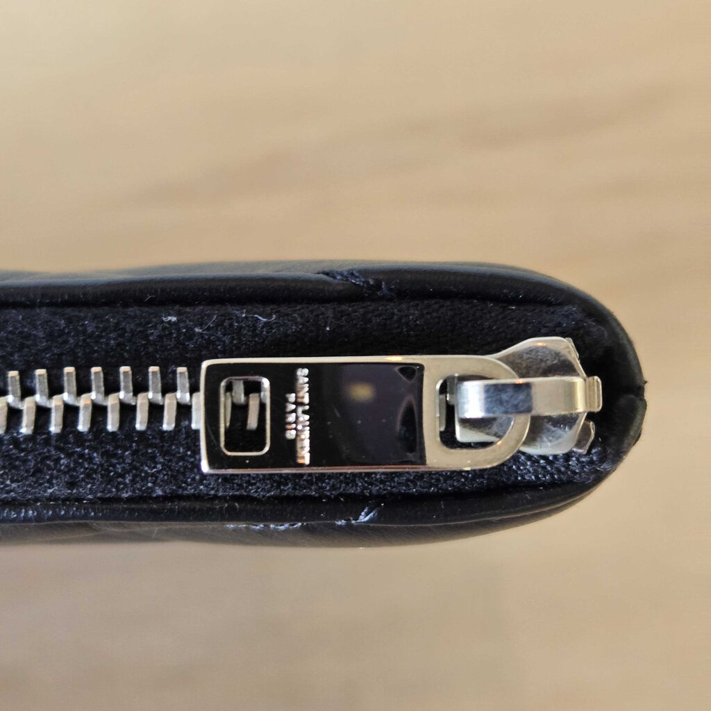 YSL saint laurent SMALL CHEVRON zip pouch