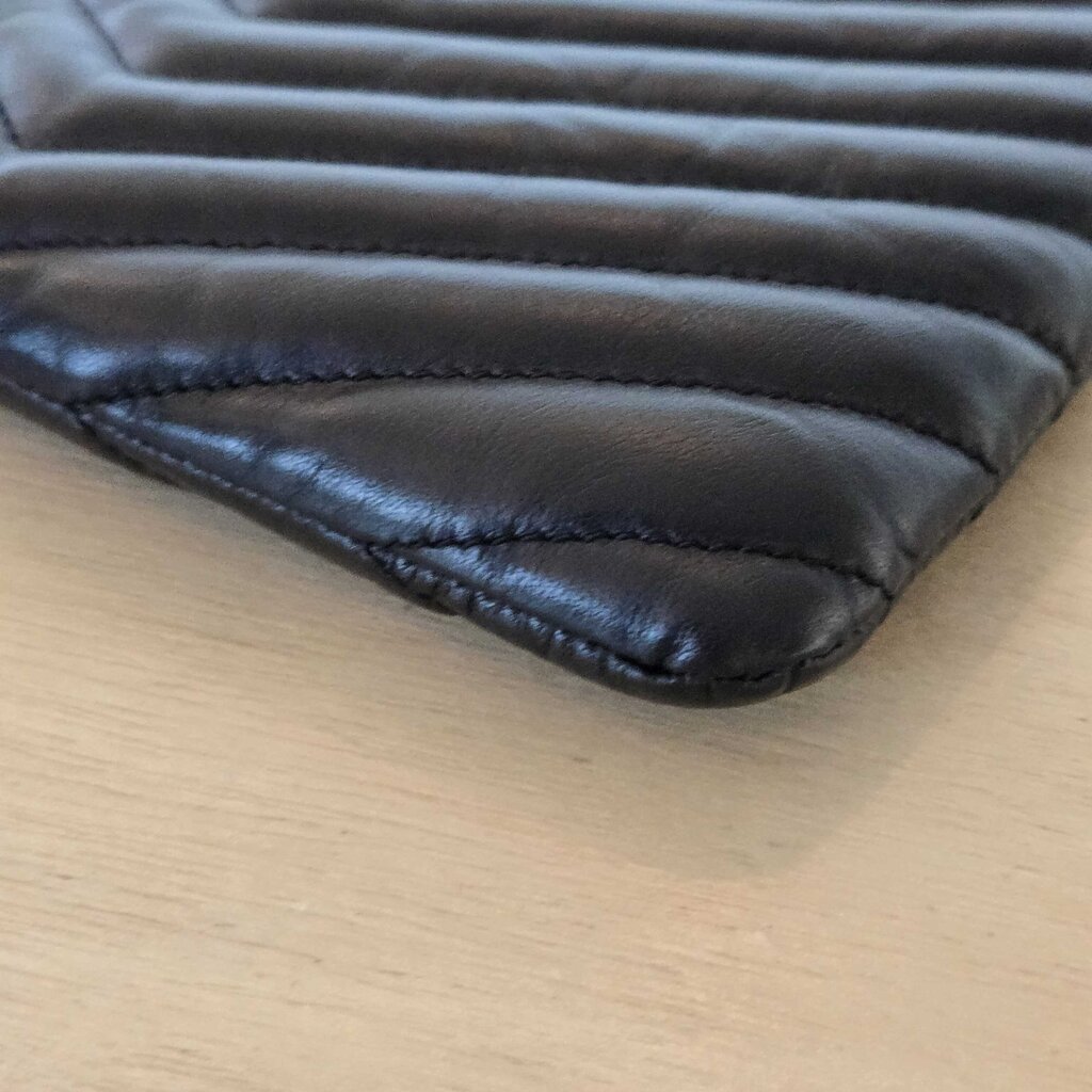 YSL saint laurent SMALL CHEVRON zip pouch