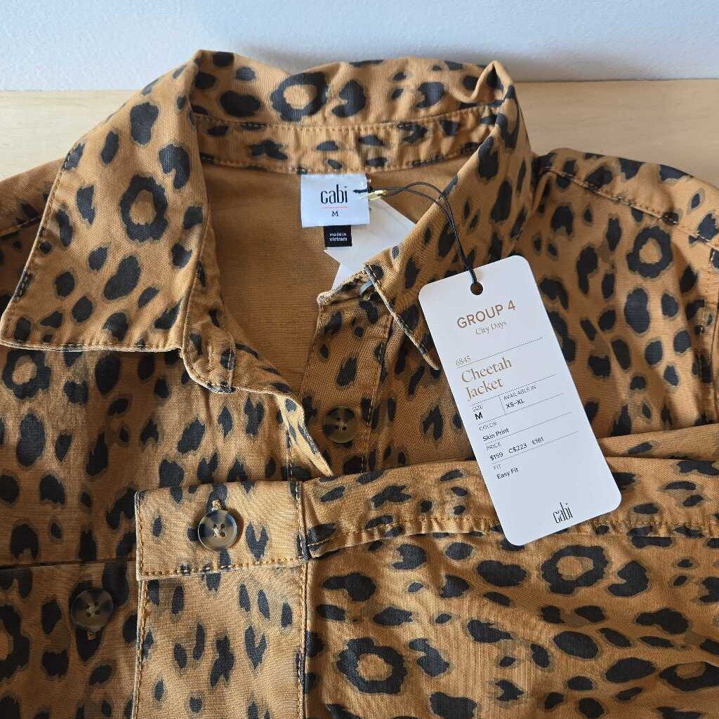 CHEETAH JACKET new 159.00 SZ MEDIUM W