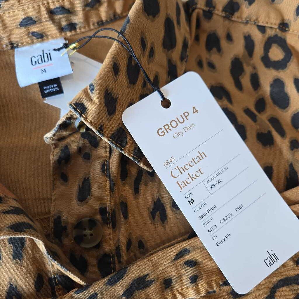 CHEETAH JACKET new 159.00 SZ MEDIUM W