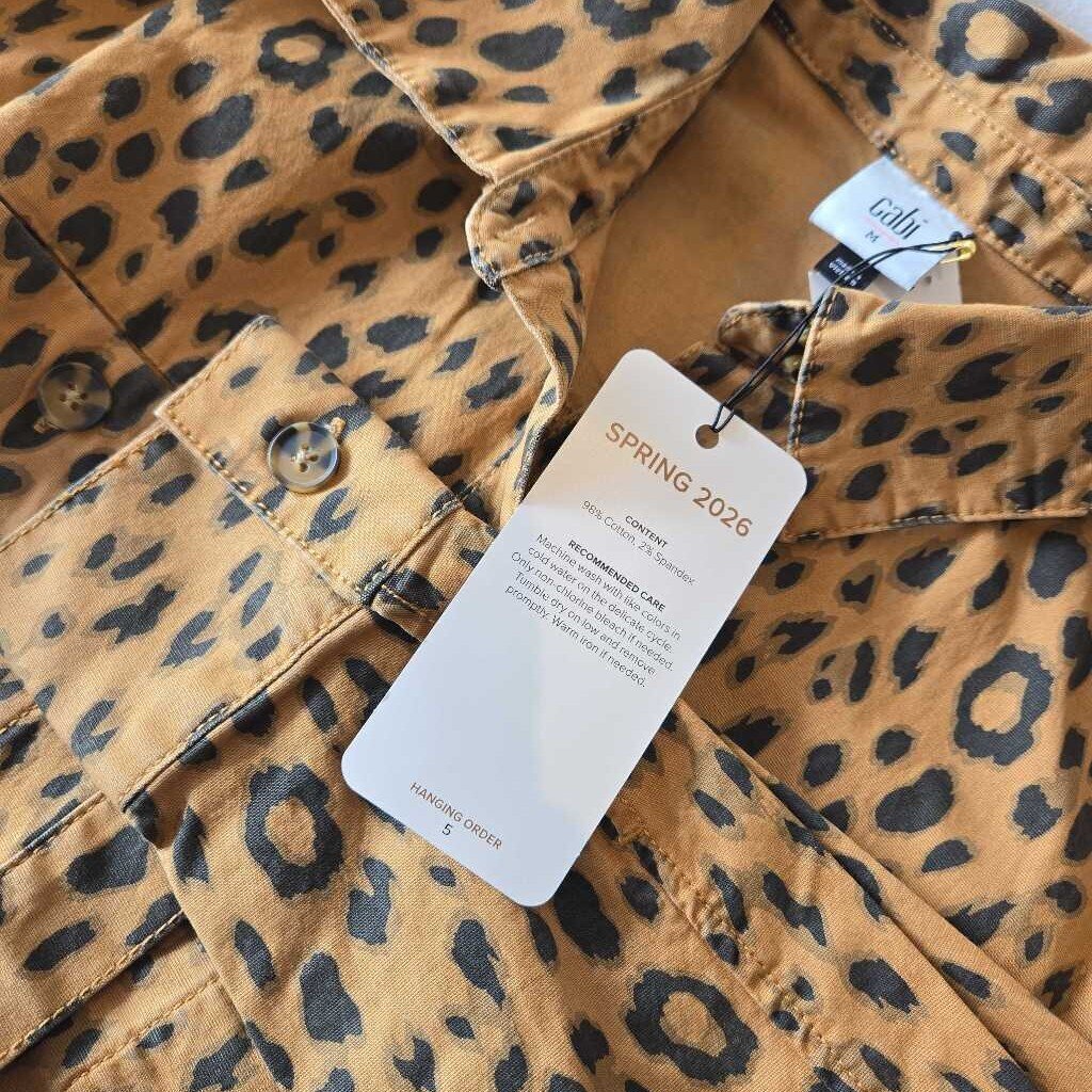 CHEETAH JACKET new 159.00 SZ MEDIUM W