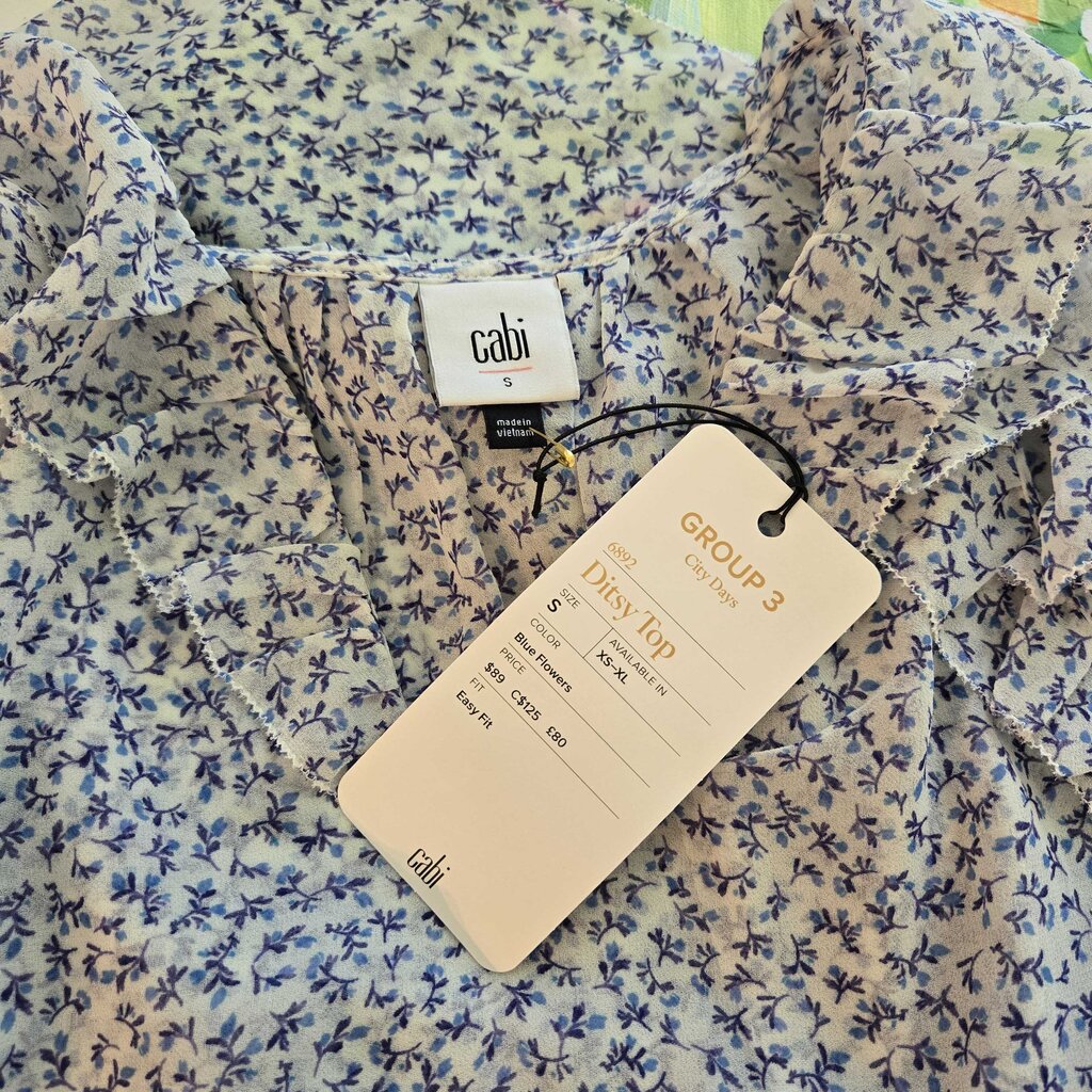 CABI DITZY TOP new 89.00 SZ SMALL B1