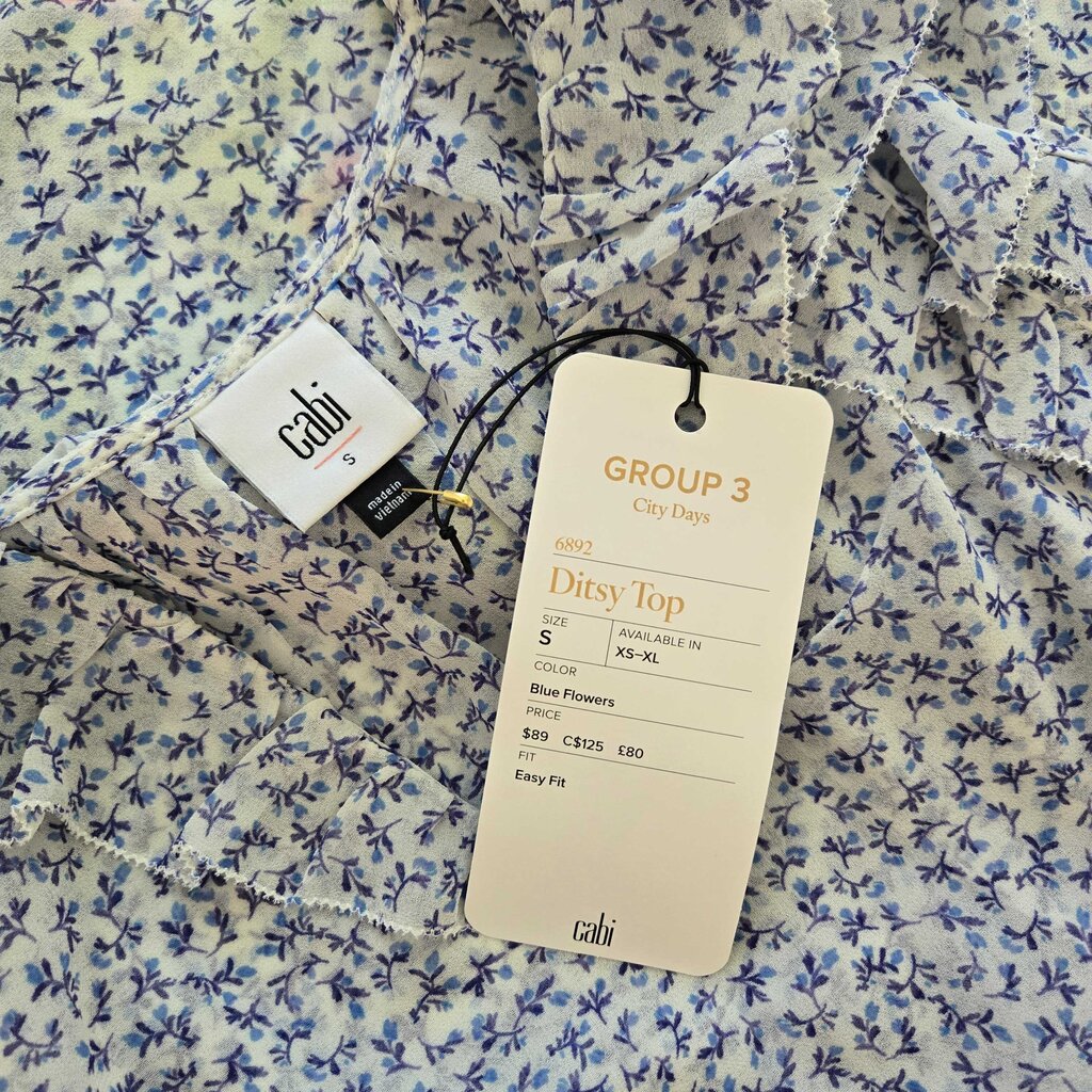 CABI DITZY TOP new 89.00 SZ SMALL B1