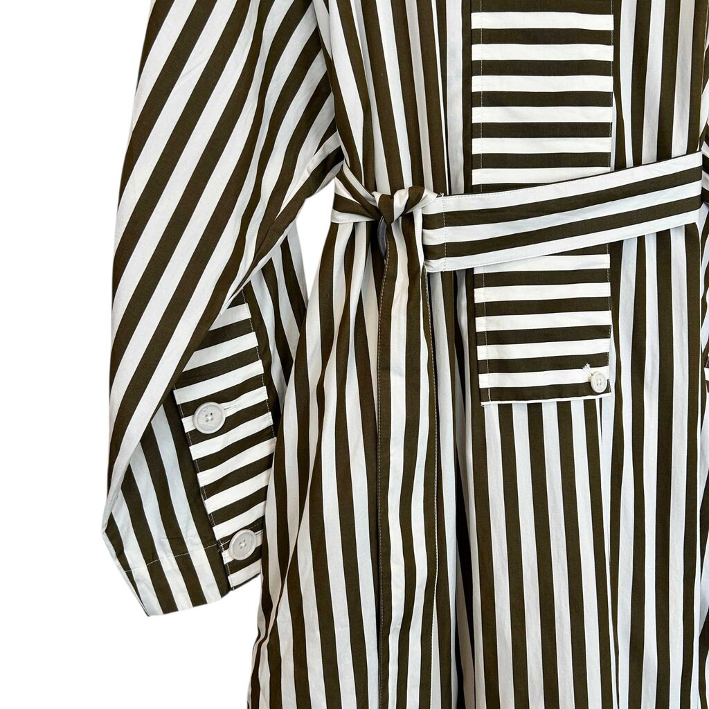 BANANA REPUBLIC poplin big button shirt dress retail 198.00 SZ MED W