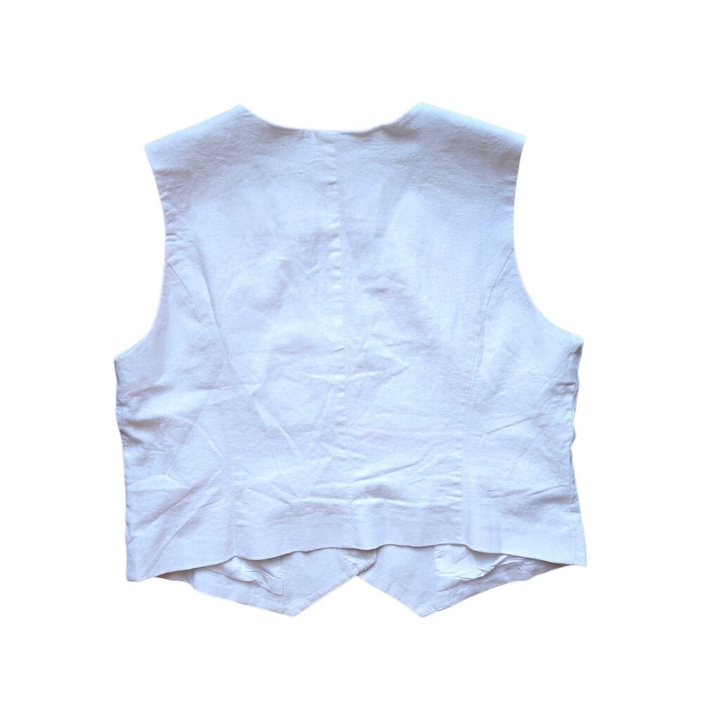TAHARI LINEN VEST SZ XL new B1