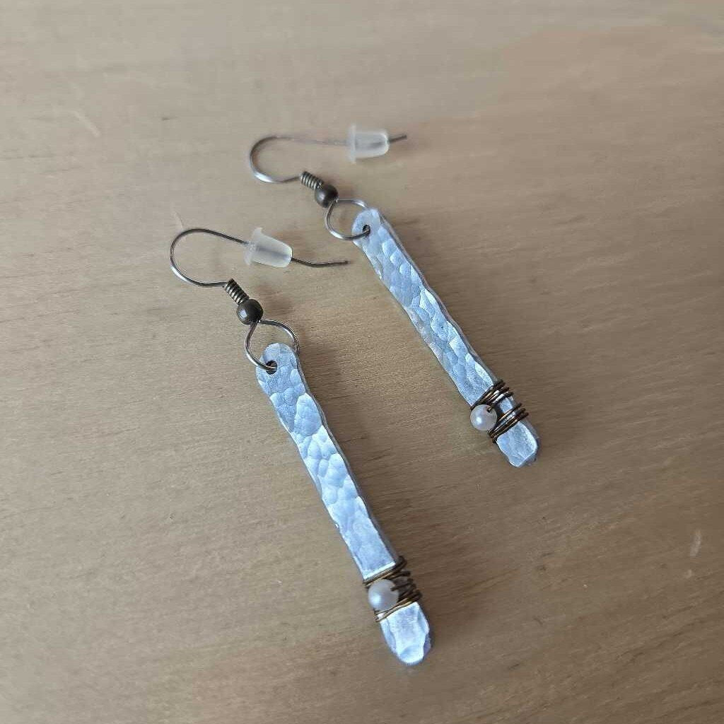 HELEN WANG silver drop earrings