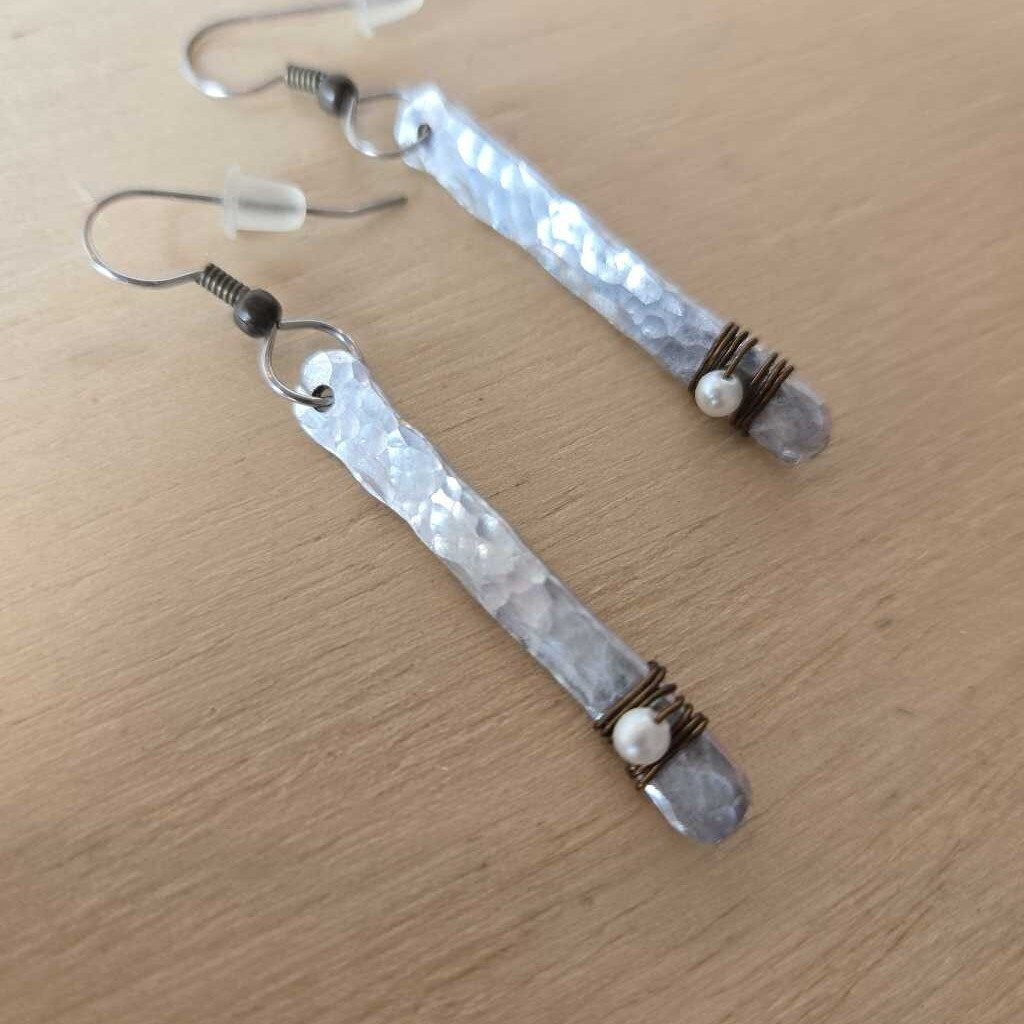 HELEN WANG silver drop earrings