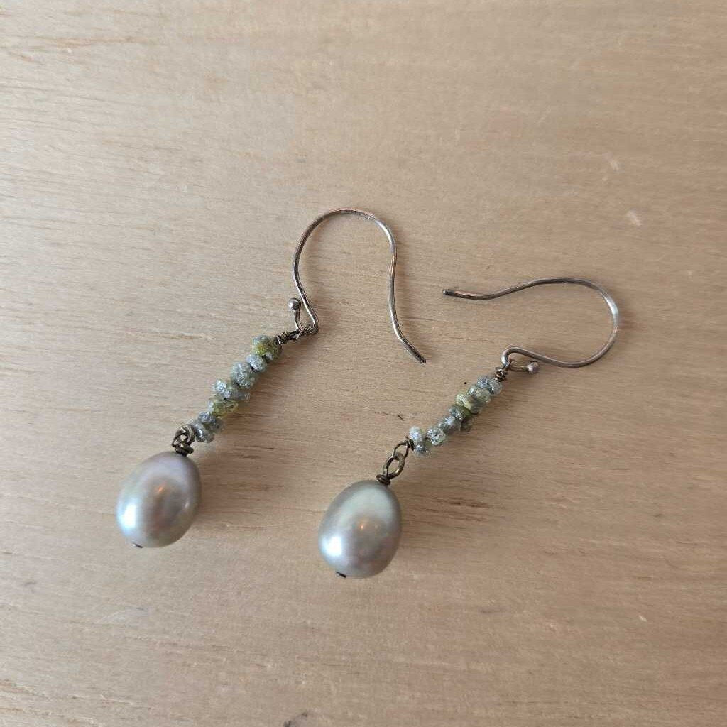 HELEN WANG sage beaded earrings