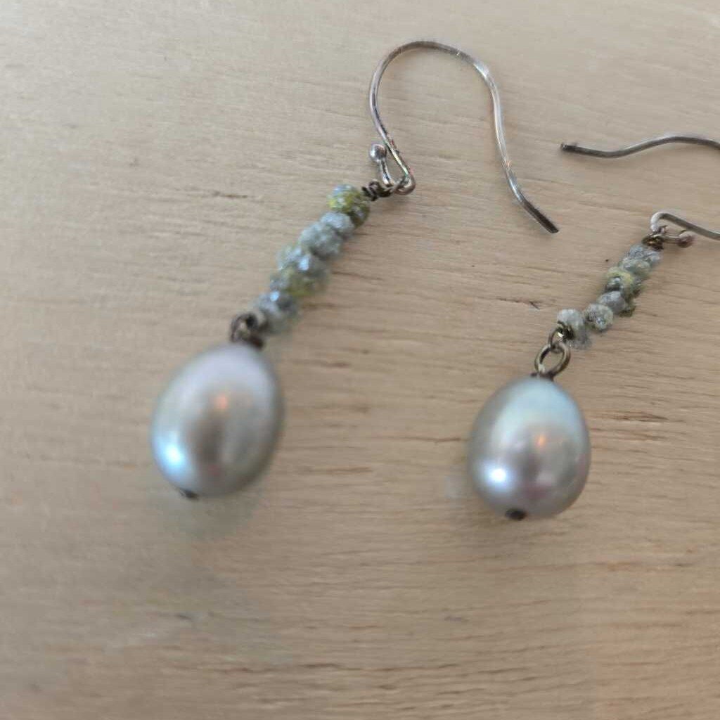 HELEN WANG sage beaded earrings