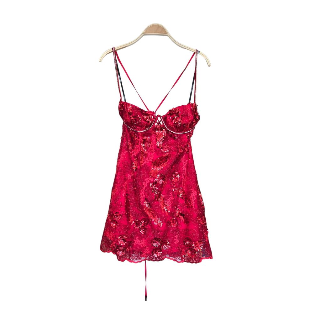 FOR LOVE & LEMONS opal mini dress nwt retail 279.00 SZ SMALL W