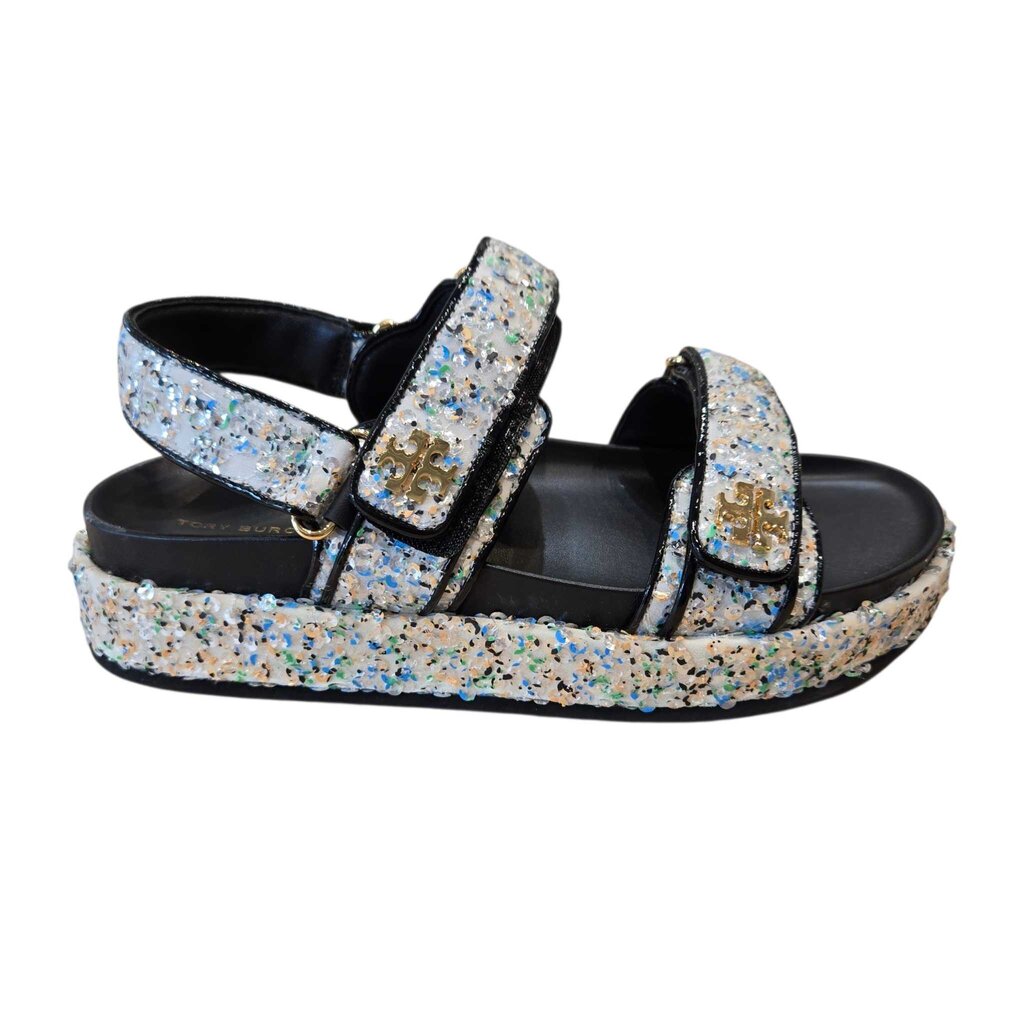 TORY BURCH Kira Sequin Dual-Band retail 348.00 SZ 9.5