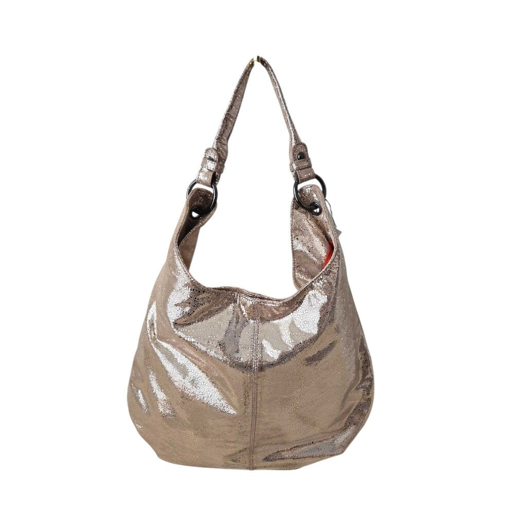 METALLIC LEATHER HOBO