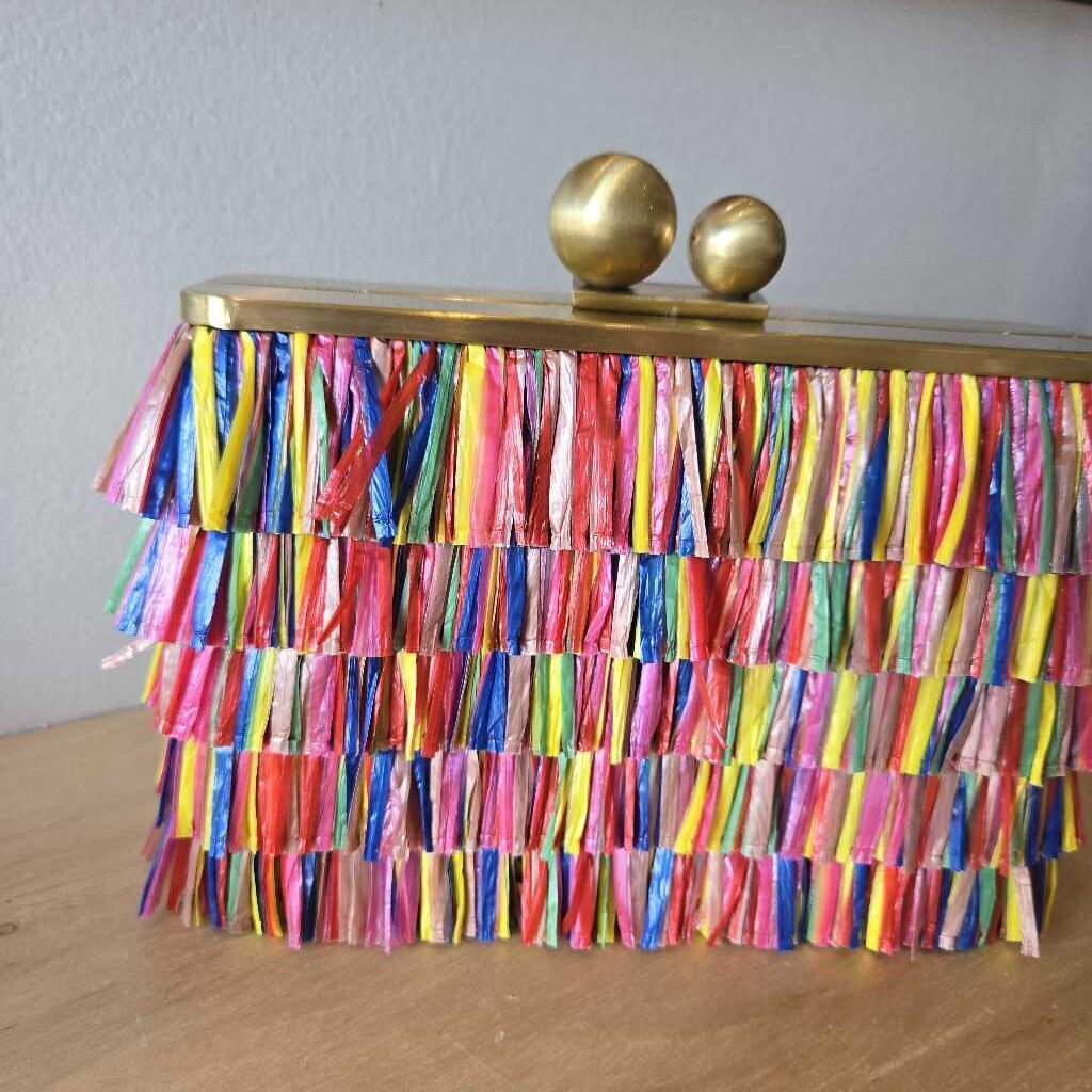 OLGA BERG CARNIVAL fringed clutch/crossbody