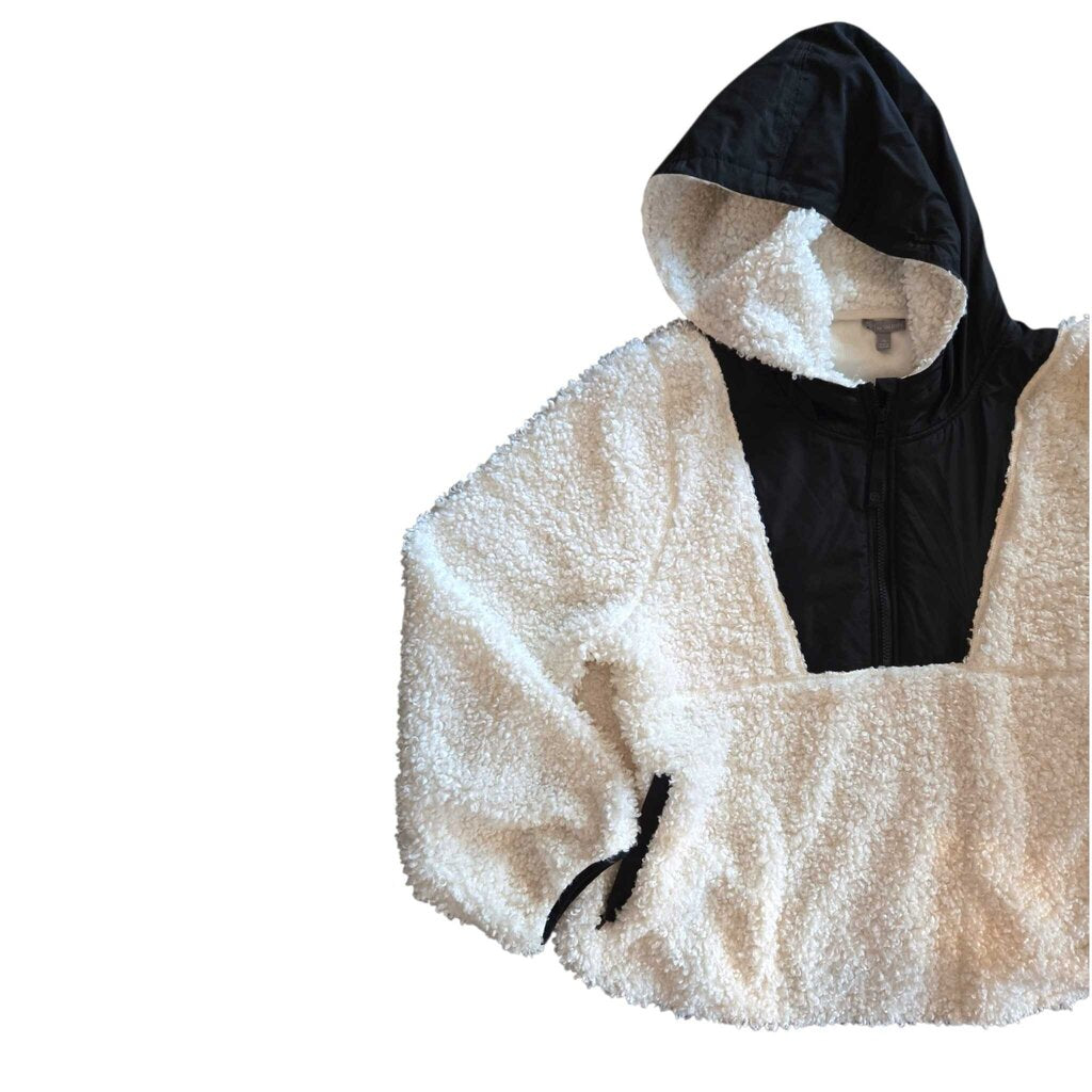 TALBOTS 3/4 ZIP SHERPA hoodie XL