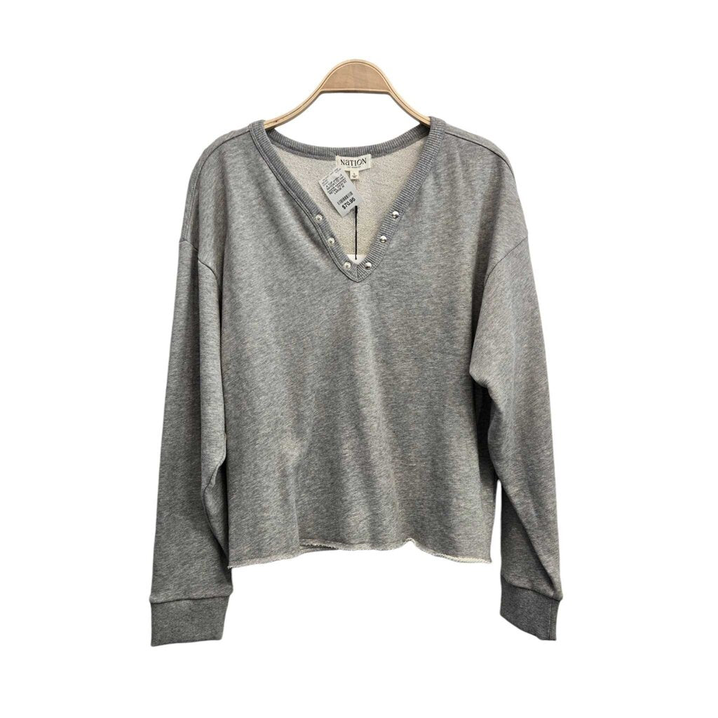 NATION LTD nwt tommie sweatshirt RETAIL 178.00 SZ LARGE W