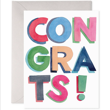 COLORFUL CONGRATS CARD - CARD BLANK INSIDE