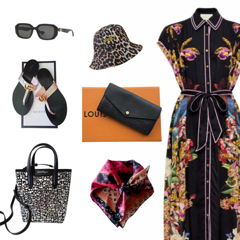 LUXURY handbags + jewelry + clothing