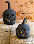 BLACK CLAY JACK O LANTERN large