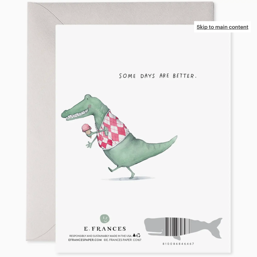 ALLIGATOR HARD DAY - CARD BLANK INSIDE