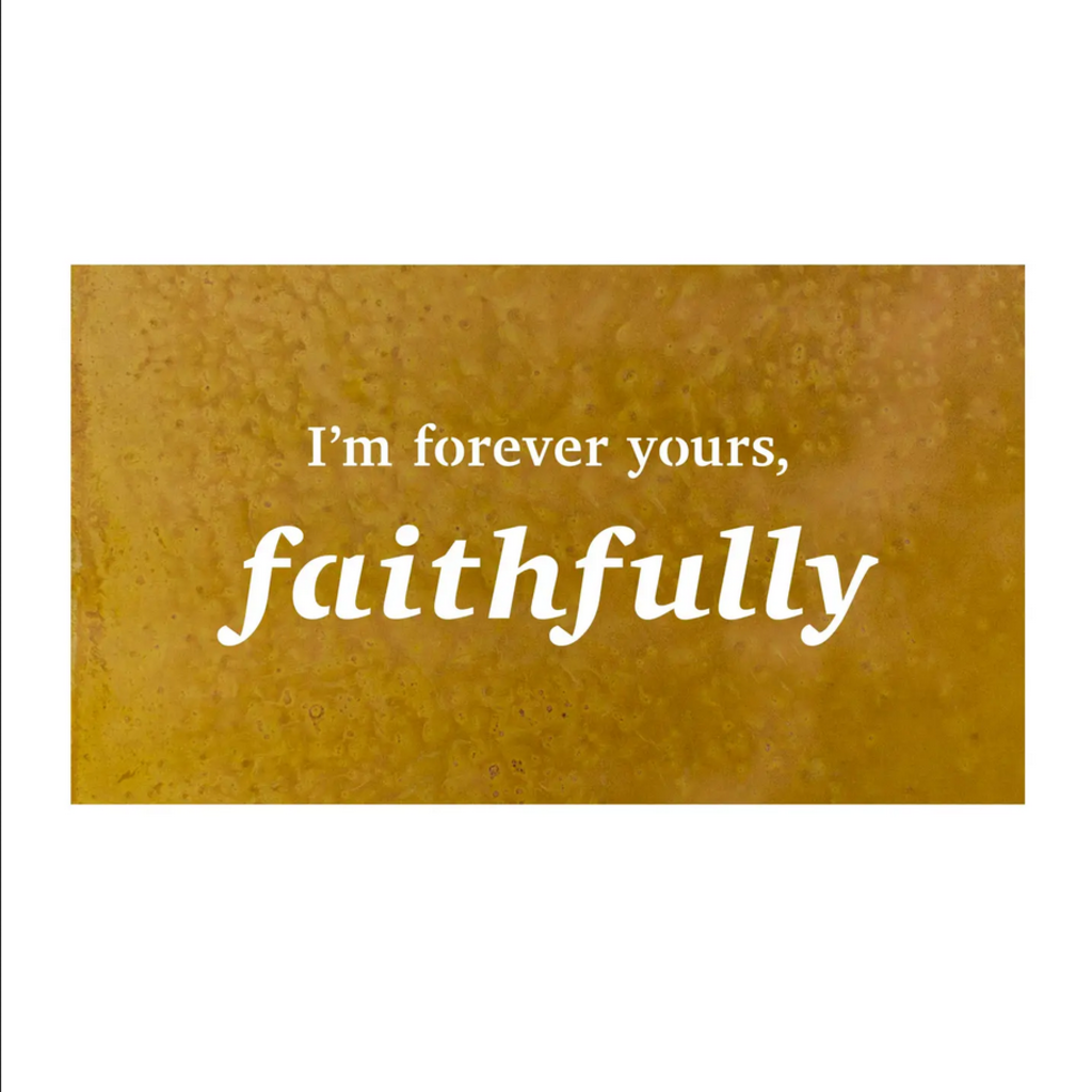I&#39;m Forever Yours Faithfully Wall Art - Journey Song Lyrics RUST