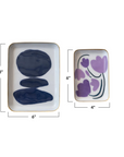 Enameled Metal Trays FLORAL - SET OF 2