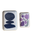 Enameled Metal Trays FLORAL - SET OF 2