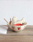 STONEWARE BOWL w STRAWBERRIES