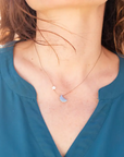 Blue Opal I Love You To the Moon & Back Necklace