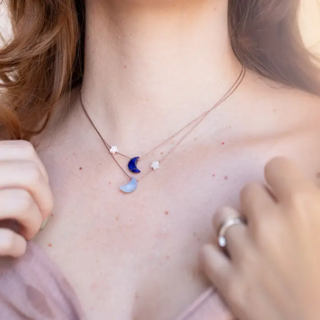 Lapis I Love You To the Moon &amp; Back Necklace