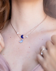 Lapis I Love You To the Moon & Back Necklace