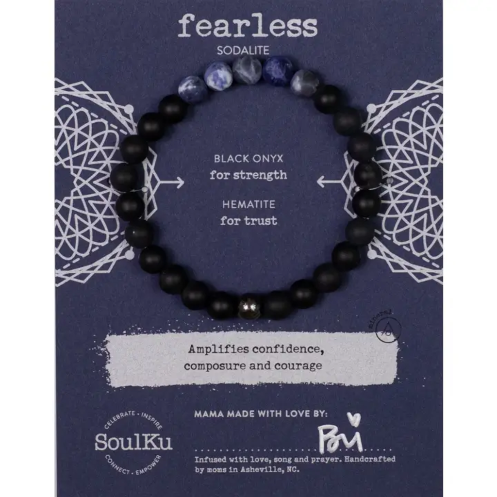 Men&#39;s Sodalite Bracelet For Fearless