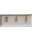 Hand-Painted Stoneware Platter w/ Christmas Trees